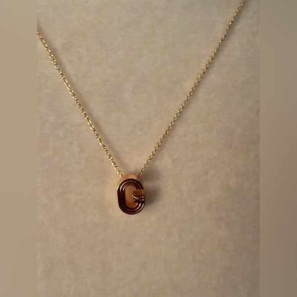 NWT Maje Gold Initial Pendant Necklace “G” Casual Feminine Classic Personalized - Picture 3 of 11